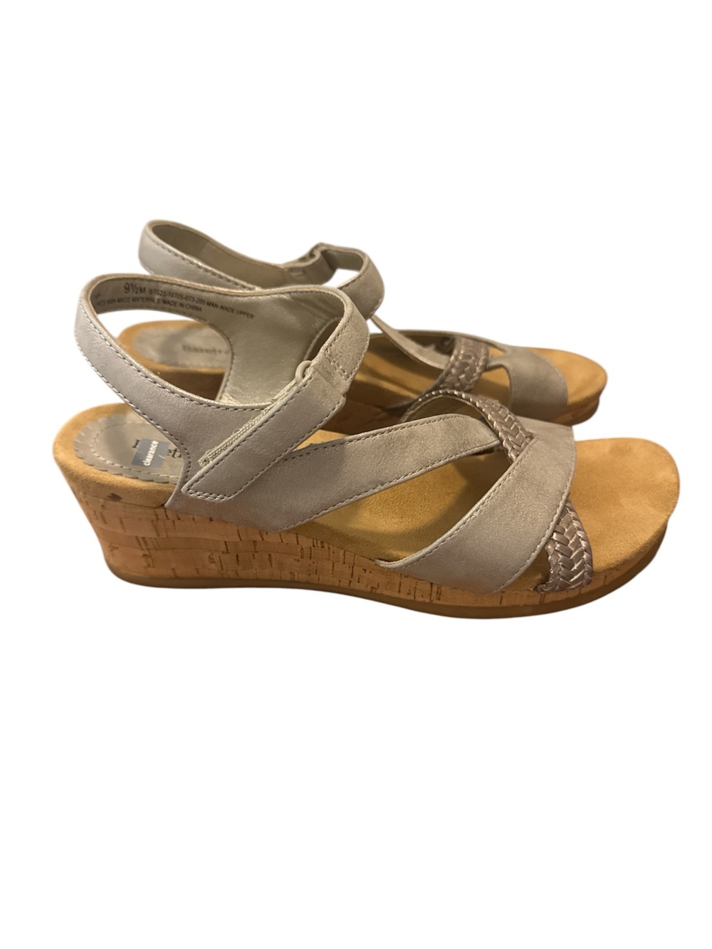 Baretraps Sixe 9 1/2 M ComfortWedge Women’s Taupe Cork Wedge Sandal NWOT